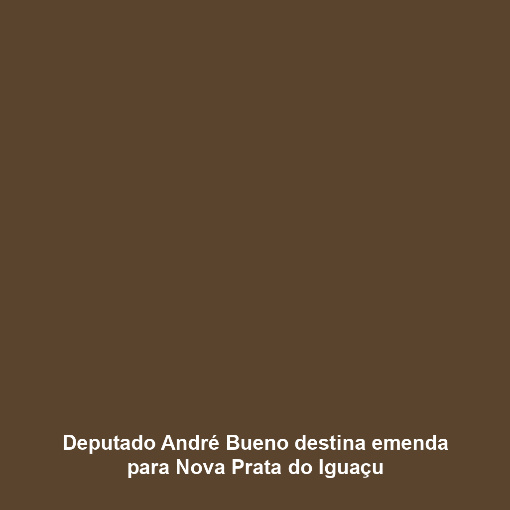 Deputado André Bueno destina emenda para Nova Prata do Iguaçu